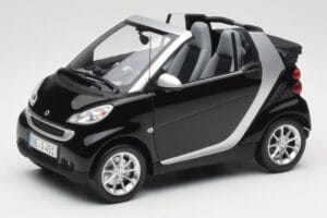 Smart Fortwo Kabriolet W451 Črn & Srebrn Minichamps 1:18 Q0022566V001C18Q00 Kovina
