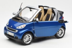 Smart Fortwo W451 Kabriolet Modra Srebrna Minichamps 1:18 Q0022565V001C80Q00 Kovina – slika 2 od 8