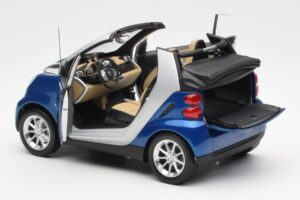 Smart Fortwo W451 Kabriolet Modra Srebrna Minichamps 1:18 Q0022565V001C80Q00 Kovina – slika 5 od 8