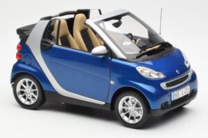 Smart Fortwo W451 Kabriolet Modra Srebrna Minichamps 1:18 Q0022565V001C80Q00 Kovina – slika 6 od 8