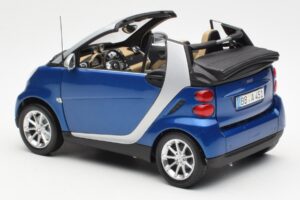 Smart Fortwo W451 Kabriolet Modra Srebrna Minichamps 1:18 Q0022565V001C80Q00 Kovina – slika 7 od 8