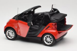 Smart Fortwo W451 Kabriolet Rdeč Črn Minichamps 1:18 150036333 Kovina – slika 5 od 8