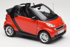 Smart Fortwo W451 Kabriolet Rdeč Črn Minichamps 1:18 150036333 Kovina – slika 6 od 8