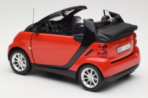 Smart Fortwo W451 Kabriolet Rdeč Črn Minichamps 1:18 150036333 Kovina – slika 7 od 8