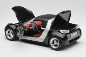 Smart Roadster Črn Bburago 1:18 34099-M1 Kovina – slika 5 od 8