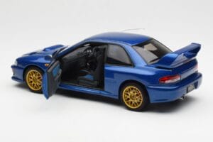 Subaru Impreza 22B Upgraded Version Modra Z Zlatimi Platišči AUTOart 1:18 78602 Kovina – slika 5 od 8