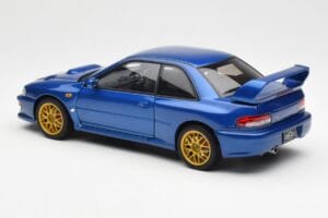 Subaru Impreza 22B Upgraded Version Modra Z Zlatimi Platišči AUTOart 1:18 78602 Kovina – slika 7 od 8