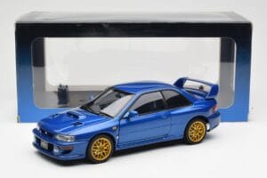 Subaru Impreza 22B Upgraded Version Modra Z Zlatimi Platišči AUTOart 1:18 78602 Kovina – slika 8 od 8