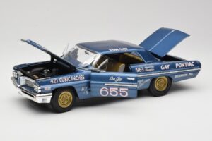 Pontiac Catalina Super Duty Super Stock #655 Modra 1962 Auto World 1:18 AW201/06 Kovina – slika 2 od 8