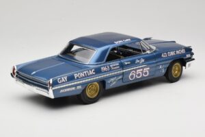 Pontiac Catalina Super Duty Super Stock #655 Modra 1962 Auto World 1:18 AW201/06 Kovina – slika 3 od 8