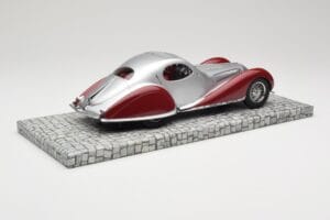 Talbot-Lago T150 C-SS Coupe Srebrn Rdeč Minichamps 1:18 107117121 Smola – slika 2 od 6