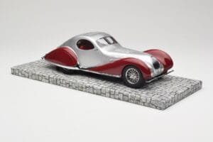 Talbot-Lago T150 C-SS Coupe Srebrn Rdeč Minichamps 1:18 107117121 Smola – slika 4 od 6