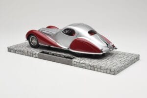 Talbot-Lago T150 C-SS Coupe Srebrn Rdeč Minichamps 1:18 107117121 Smola – slika 5 od 6