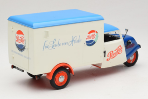 Tempo Dreirad Kastenwagen Pepsi Minichamps 1:18 150099024 Kovina – slika 3 od 8