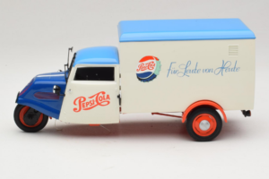 Tempo Dreirad Kastenwagen Pepsi Minichamps 1:18 150099024 Kovina – slika 4 od 8
