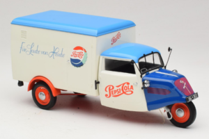Tempo Dreirad Kastenwagen Pepsi Minichamps 1:18 150099024 Kovina – slika 6 od 8