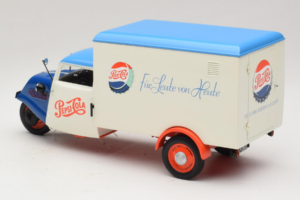 Tempo Dreirad Kastenwagen Pepsi Minichamps 1:18 150099024 Kovina – slika 7 od 8