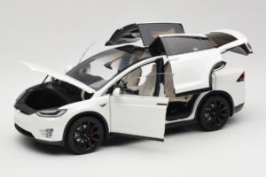 Tesla Model X Bel OEM 1:18 TESLA001 Kovina – slika 2 od 8