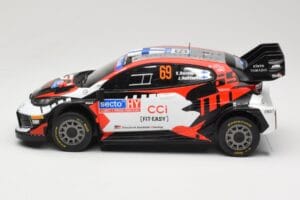 Toyota GR Yaris Rally1 #69 Toyota Gazoo Racing WRT K. Rovanpera / J. Halttunen Rally Finland 2024 IXO 1:18 18RMC218 Kovina – slika 3 od 6