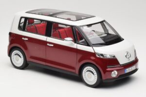 Volkswagen Bulli Minibus Concept Rdeč & Bel Norev 1:18 7E9099203BL9 Kovina – slika 6 od 8