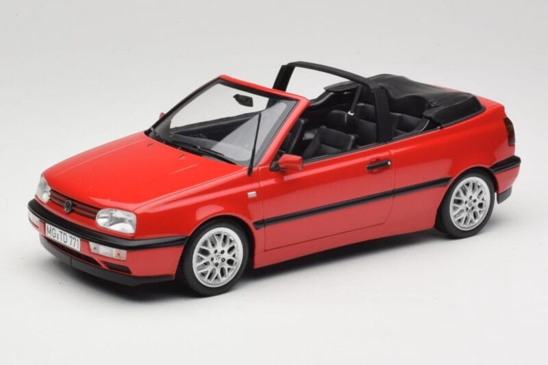 Volkswagen Golf Kabriolet Mk3 Rdeč Norev 1:18 188433 Kovina