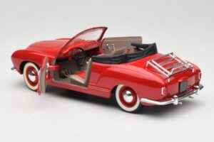 Volkswagen Karmann Ghia Kabriolet Rdeč Solido 1:18 8058 Kovina – slika 7 od 8