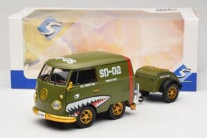 Volkswagen Kool Kombi Army Fighter Green Solido 1:18 S1810901 Kovina – slika 8 od 8