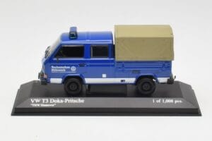 Volkswagen T3 Double Cab Flatbed THW Hannover Minichamps 1:43 400055290 Kovina