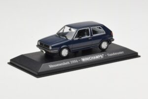 Volkswagen Golf Mk2 Modra Razstavni Vzorec Minichamps 1:43 GOLFHANDMUSTER Kovina – slika 2 od 4