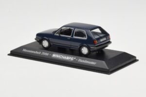 Volkswagen Golf Mk2 Modra Razstavni Vzorec Minichamps 1:43 GOLFHANDMUSTER Kovina – slika 3 od 4