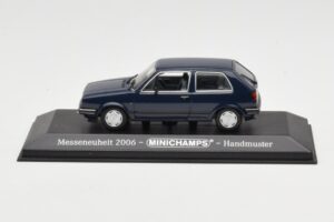 Volkswagen Golf Mk2 Modra Razstavni Vzorec Minichamps 1:43 GOLFHANDMUSTER Kovina