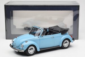 Volkswagen Beetle 1303 Kabriolet Svetlo Moder Norev 1:18 188531 Kovina – slika 6 od 6