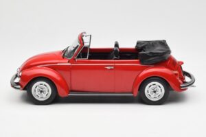 Volkswagen Beetle 1303 Kabriolet Rdeč Norev 1:18 188529 Kovina – slika 3 od 6