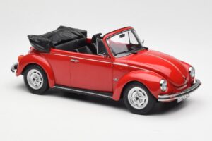 Volkswagen Beetle 1303 Kabriolet Rdeč Norev 1:18 188529 Kovina – slika 4 od 6