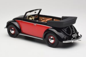 Volkswagen Beetle Kabriolet Črn & Rdeč Minichamps 1:18 107054132 Smola – slika 5 od 6