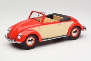 Volkswagen Beetle Hebmuller Kabriolet Rdeč & Krem Minichamps 1:18 107054231 Smola