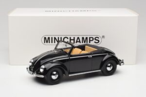 Volkswagen Beetle Type 1 Hebmuller Kabriolet Črn Minichamps 1:18 107054232 Kovina – slika 6 od 6