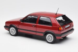 Volkswagen Golf Mk2 GTI Rdeč Metalik Norev 1:18 188555 Kovina – slika 7 od 8