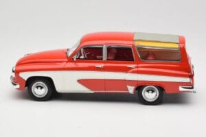 Wartburg 311 Camping Deluxe Rdeč Bel BoS Models 1:18 BOS037 Smola – slika 3 od 6