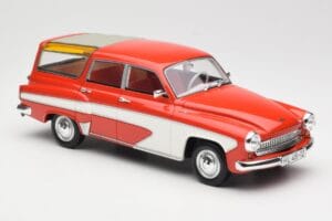 Wartburg 311 Camping Deluxe Rdeč Bel BoS Models 1:18 BOS037 Smola – slika 4 od 6