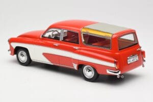 Wartburg 311 Camping Deluxe Rdeč Bel BoS Models 1:18 BOS037 Smola – slika 5 od 6