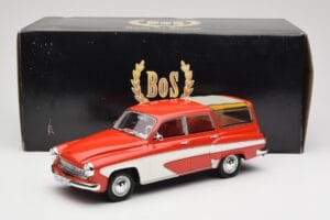 Wartburg 311 Camping Deluxe Rdeč Bel BoS Models 1:18 BOS037 Smola – slika 6 od 6