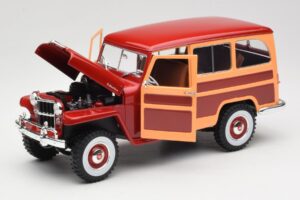 Willys Jeep Station Wagon Rdeč Road Signature 1:18 92858 Kovina – slika 2 od 8