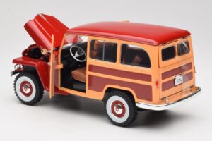 Willys Jeep Station Wagon Rdeč Road Signature 1:18 92858 Kovina – slika 5 od 8