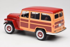 Willys Jeep Station Wagon Rdeč Road Signature 1:18 92858 Kovina – slika 7 od 8