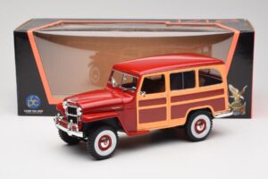 Willys Jeep Station Wagon Rdeč Road Signature 1:18 92858 Kovina – slika 8 od 8