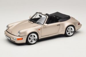 Porsche 911 964 Turbo Look Kabriolet Zermatt Silver Norev 1:18 187140 Kovina