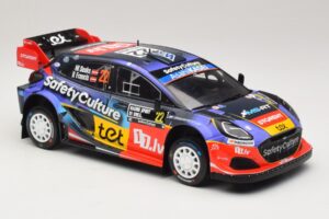Ford Puma Rally1 #22 M. Sesks / R. Francis Rally Sweden 2025 IXO 1:18 18RMC240 Kovina – slika 4 od 6