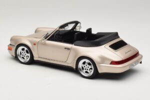 Porsche 911 964 Turbo Look Kabriolet Zermatt Silver Norev 1:18 187140 Kovina – slika 7 od 8