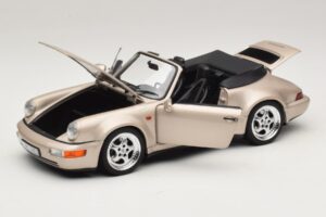Porsche 911 964 Turbo Look Kabriolet Zermatt Silver Norev 1:18 187140 Kovina – slika 2 od 8